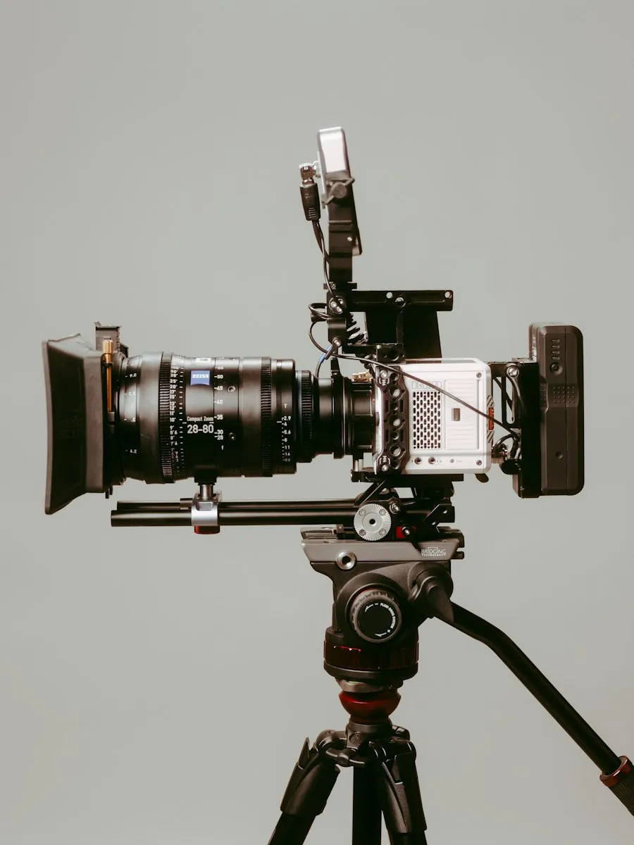 Camera on a tripod
